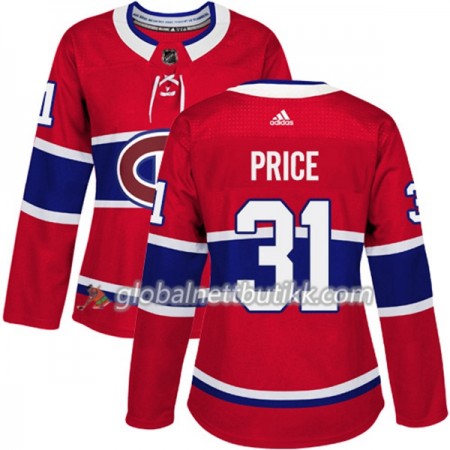 Montreal Canadiens Hockeydrakt Carey Price 31 2017-2018 Rød Adidas Authentic - Dame